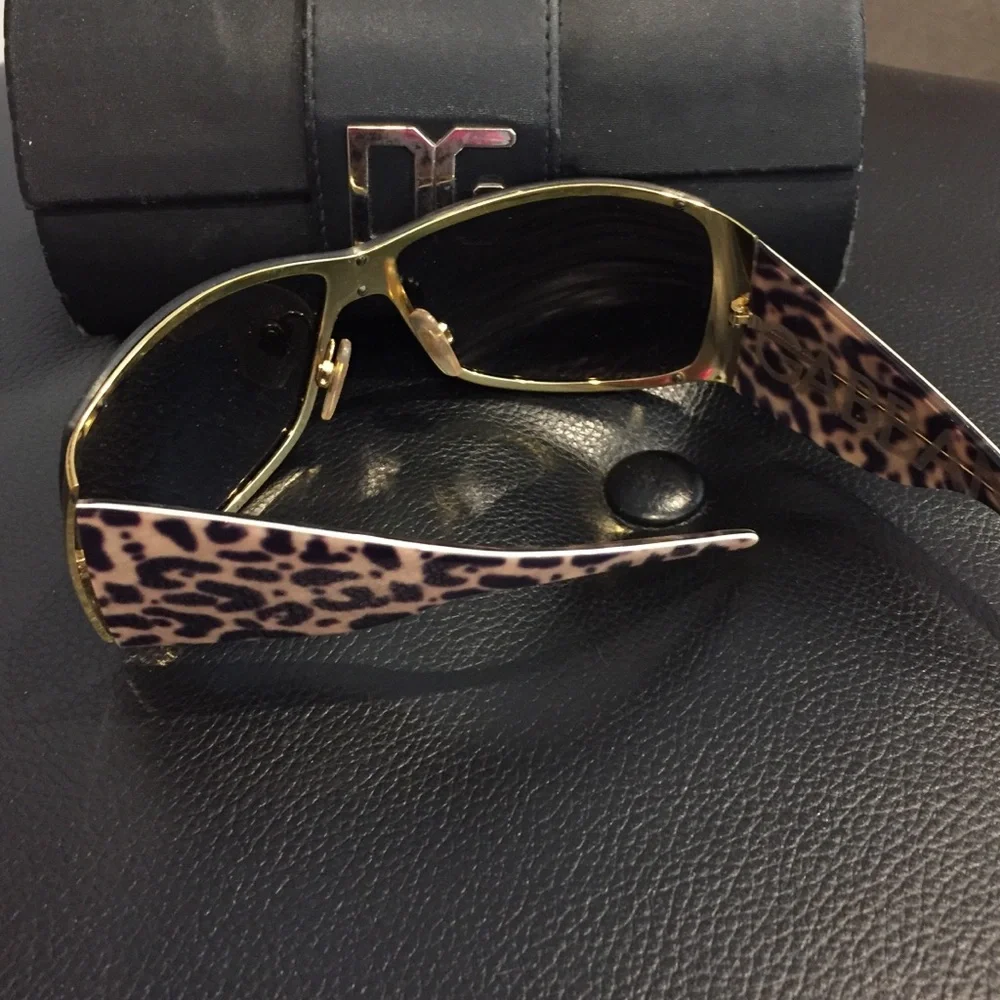Dolce Gabbana leopard wrap sunglasses